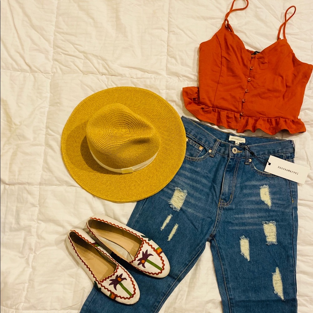 New w/ Tags Dance&Marvel High Waist Ripped Jeans
